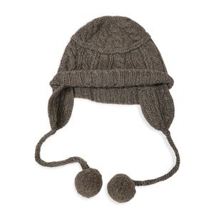Sofia Cashmere Gray Ribbed Hat